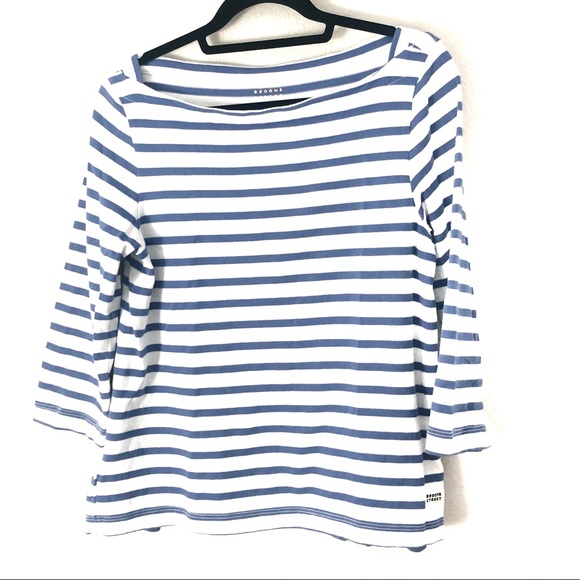Kate Spade Broome Street blue and white stripe top - Picture 2 of 7